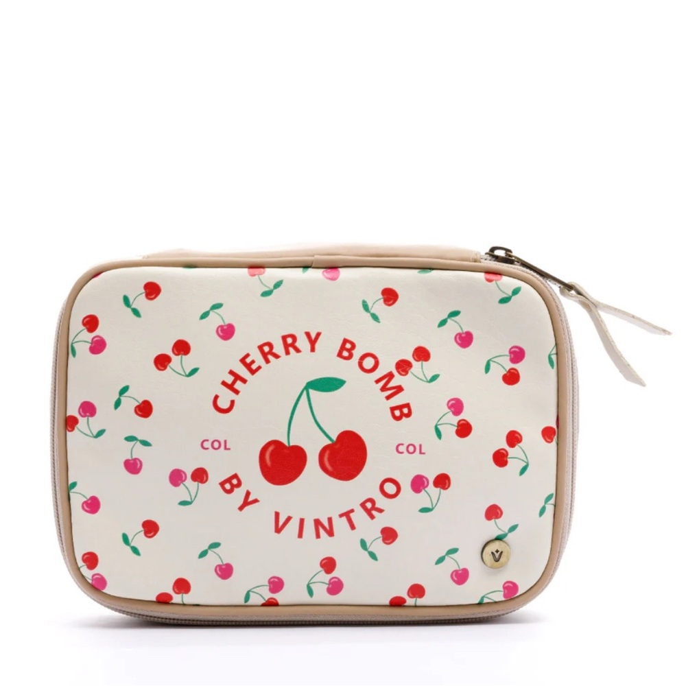 Cherry Bomb by Vintro Cosmetic Bag